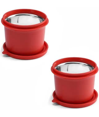 Oliveware Steel Black Food Container ( Set of 2 )