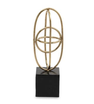Cocovey Golden Celestial Harmony Metal Table Sculpture Pack of 1 L 7.62 x W 7.62 x H 24.13 cm