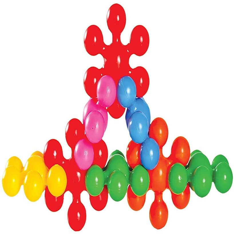 KTRS Enterprise Star Links Interlocking Blocks Educational, Blocks for Kids, Colorful Star Building Blocks Toys for Kids Boys Girls Multicolor for Age 5+ Years (200 Pcs Star Link) view 2