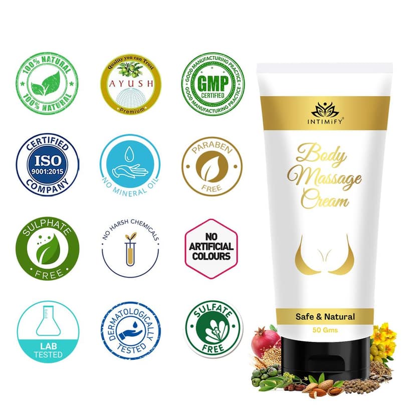 Intimify Body Massage Cream for breast enlargement, breast tightening, breast increase, breast growth, breast sagging view 2