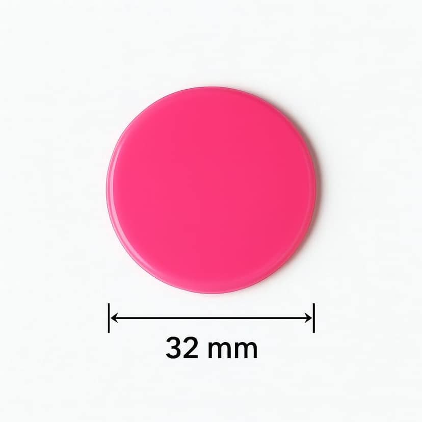 Pink Plastic Token Coins (100 Pieces) � 32mm Round Plain Chips for Shops, Games, Tea Tokens, Casino, Schools, Math Rewards & Business Use � Flat, Durable & Reusable Discs view 2