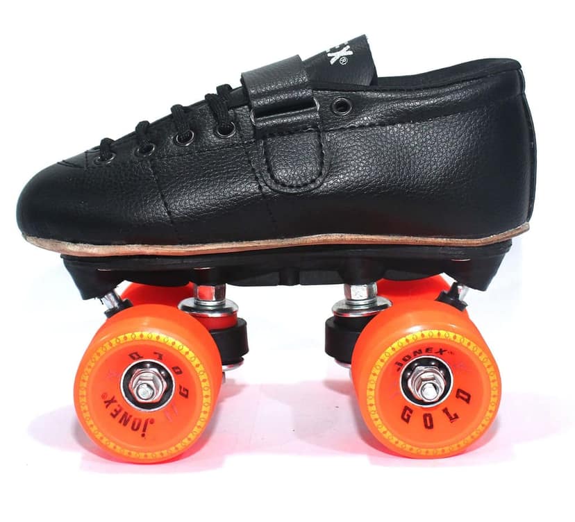 JJ Jonex Shoe Skates, Shoe Skates for Kids, Fix Body Shoe Skates (4 UK/Ind, Black- Gold) view 2