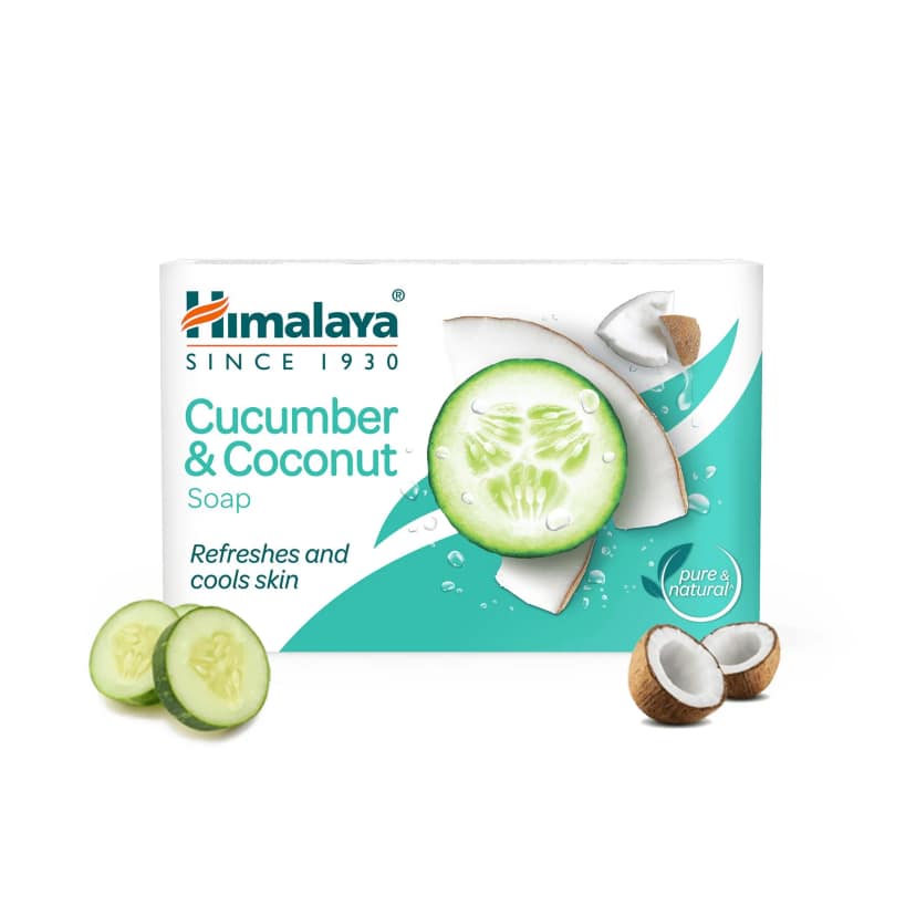 Himalaya Cucumber & Coconut Soap, Refreshes & Rejuvenates Skin, 125 G