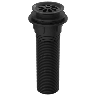 AC-MB-82 Brass With Nylon 6" Inch Height Full Thread Waste Coupling (Matt Black)