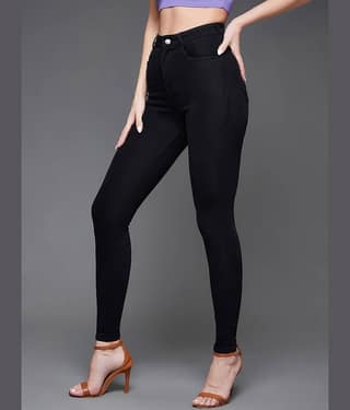 Miss Chase - Black Denim Skinny Fit Women's Jeans ( Pack of 1 )