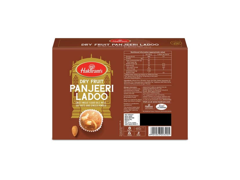 Haldiram's Veg Panjeeri Laddu - 400 Gm - Pack of 2 view 2