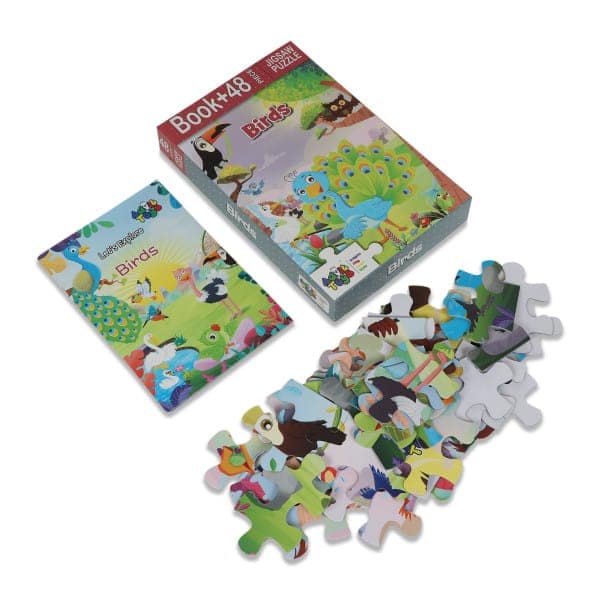 Advit Toys Birds Jigsaw Puzzle - 48 Piece + Educational Book view 2