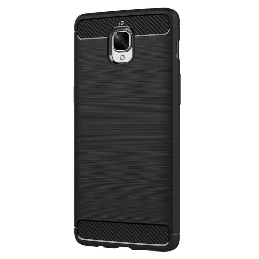 AICEK Oneplus 3, 3T Case, Black Silicone Cover for One Plus Bumper Covers Carbon Fiber Case view 2