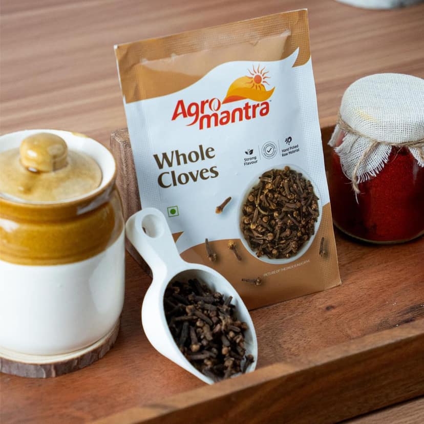 Agro Mantra Whole Cloves Intense Aroma & Authentic Flavor | Sourced from India�s Renowned Spice Regions | Perfect for Curries, Biryani & Desserts | Preservative-Safe (pack of 2) view 2
