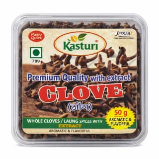 Kasturi Premium Quality Whole Cloves Laung Spices with Extract 50g Aromatic Flavorful