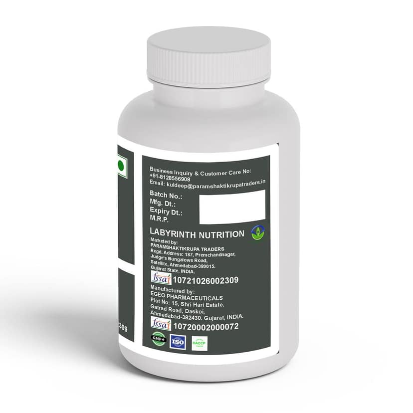 LABYRINTH NUTRITION Biotin from Sesbania Grandiflora Extract - Supports Hair Growth - 60 Tablets view 2