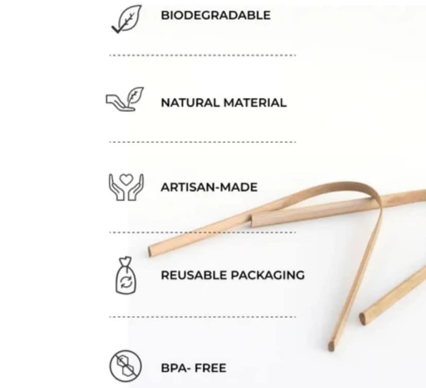 Bamboo Tongue Cleaner view 2