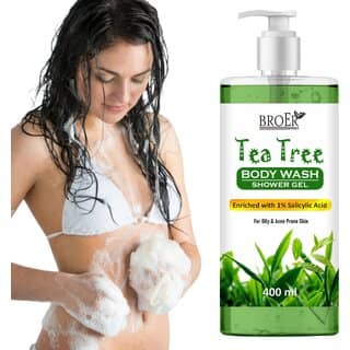 Broer Tea Tree Body Wash with Salicylic Acid - Antibacterial Oil Control Shower Gel (400 ml)
