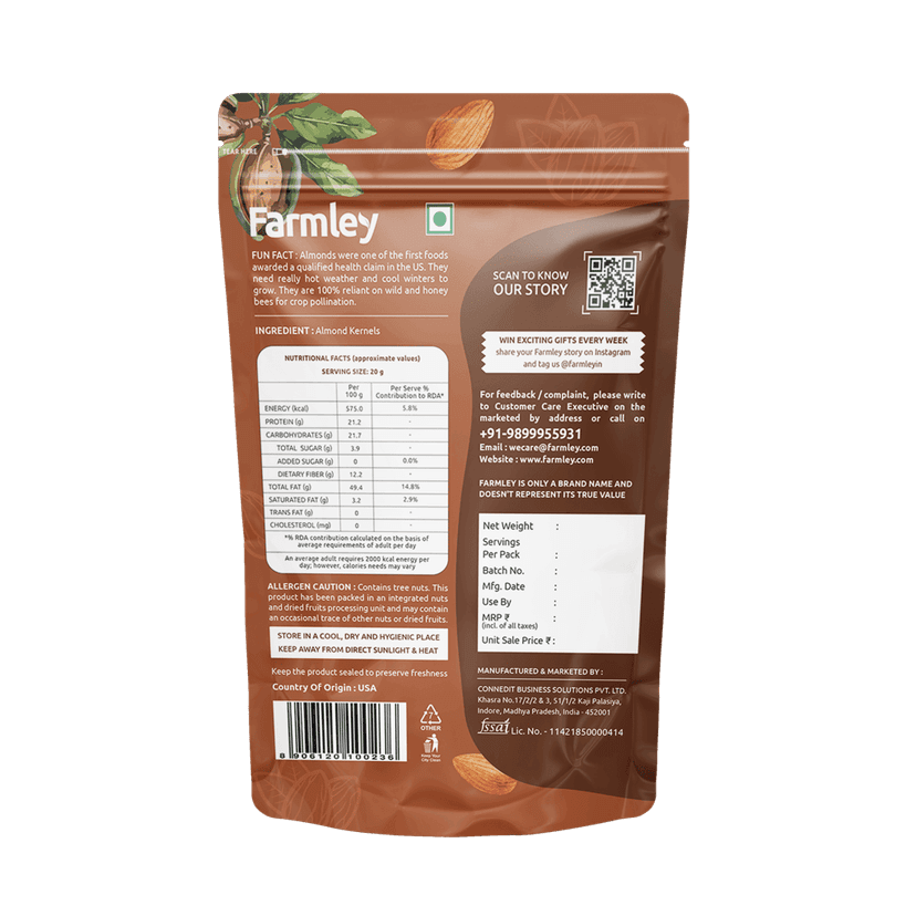 Farmley California Almonds (Badam) 250g view 2