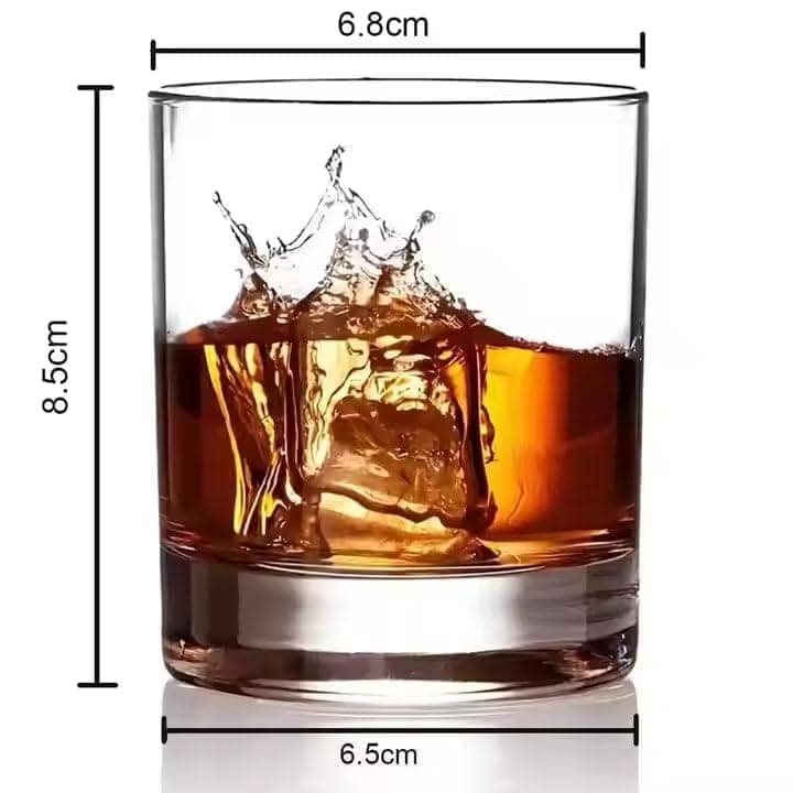 Plaza Round Whisky Crystal Cut Barware Drinking Glasses for Whisky, Bourbon, Scotch, Liquor, Wine, Cocktail Drinks.290ML view 2