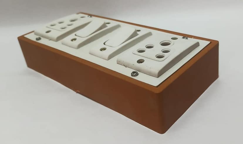 6A 2 Sockets (5 Pin Socket) & 2 Switch Extension Box with 16A Plug & 15m Wire view 2