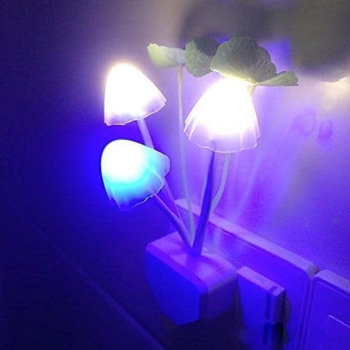 SPARKWORLD Mushroom LED Night Lamp Multicolor Plug-in Light with Auto Sensor for Bedroom, Hall & Kids Room (Pack of 1) | Colour: Mushroom Night Light view 2