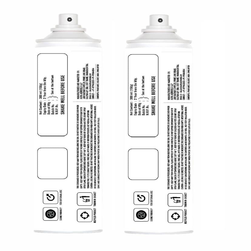 Aura Aerosols Air Freshener 300 ml (Pack of 2) - Mint & Light Blue view 2