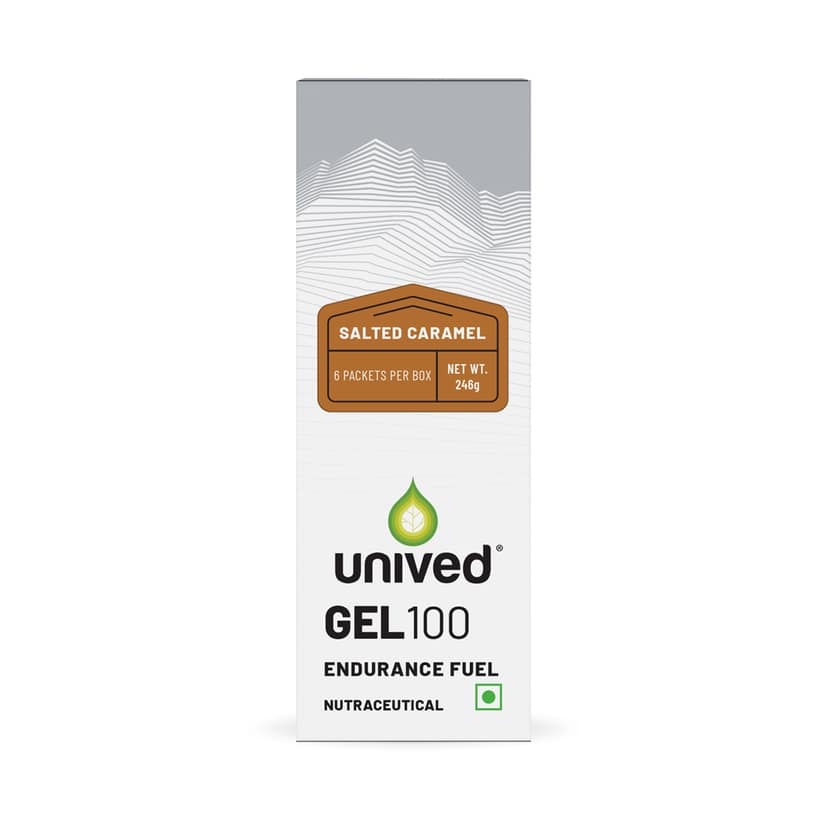 Unived Gel 100 for Fast Energy, Focus & Endurance Training Salted Caramel