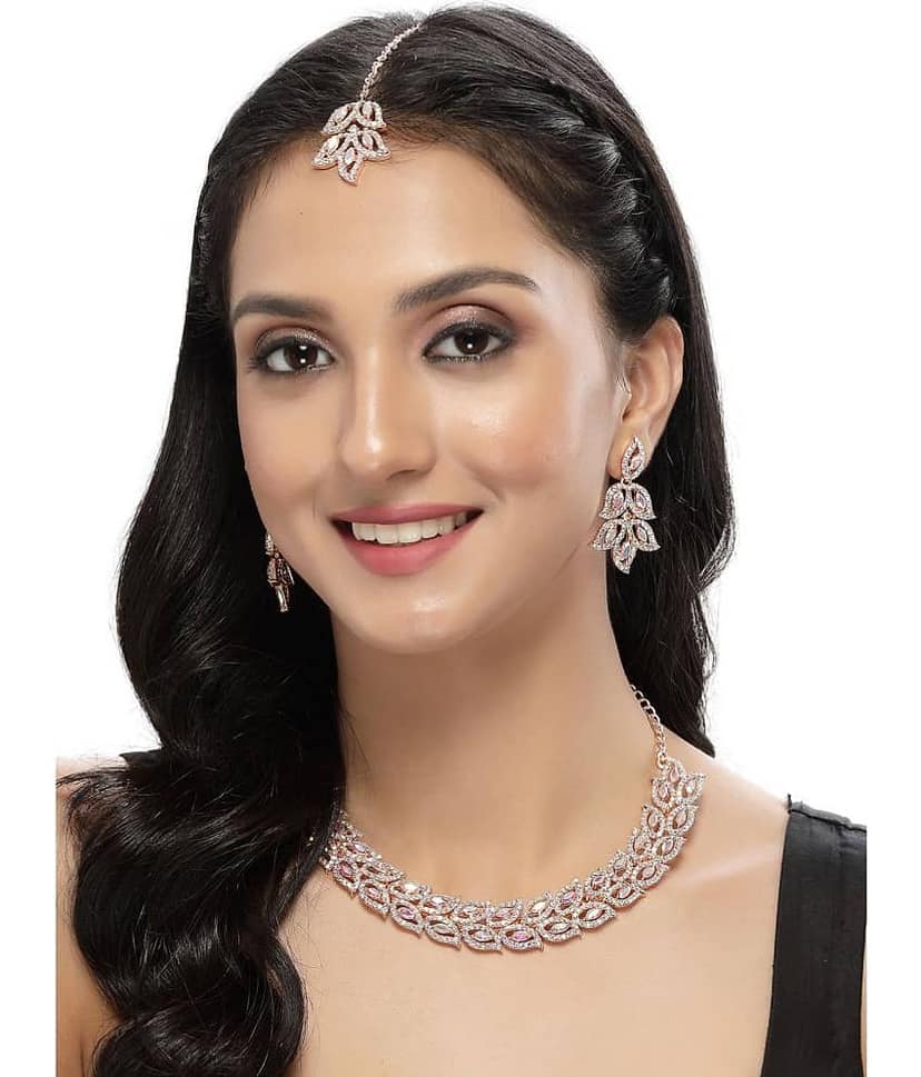 Sukkhi Rose Gold Alloy Necklace Set ( Pack of 1 )