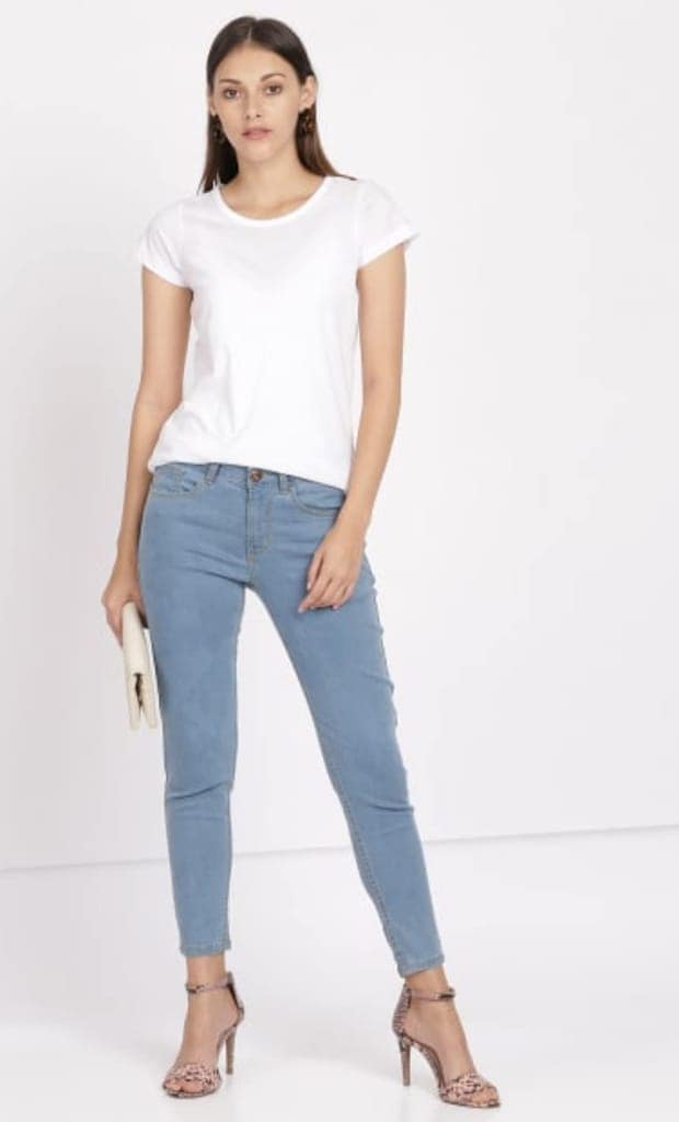 ATTIRIS Women's Denim Skinny Fit Stretchable Ankle Length Mid Rise Jeans