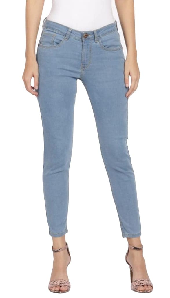 ATTIRIS Women's Denim Skinny Fit Stretchable Ankle Length Mid Rise Jeans view 2