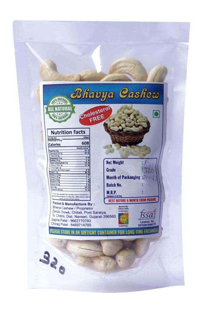 Tribes India Cashew Nut (100 gm) (Grade-320) view 2