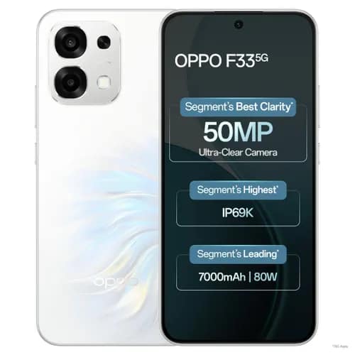 OPPO f33 5G (Pearl White, 6GB RAM, 128GB Storage)