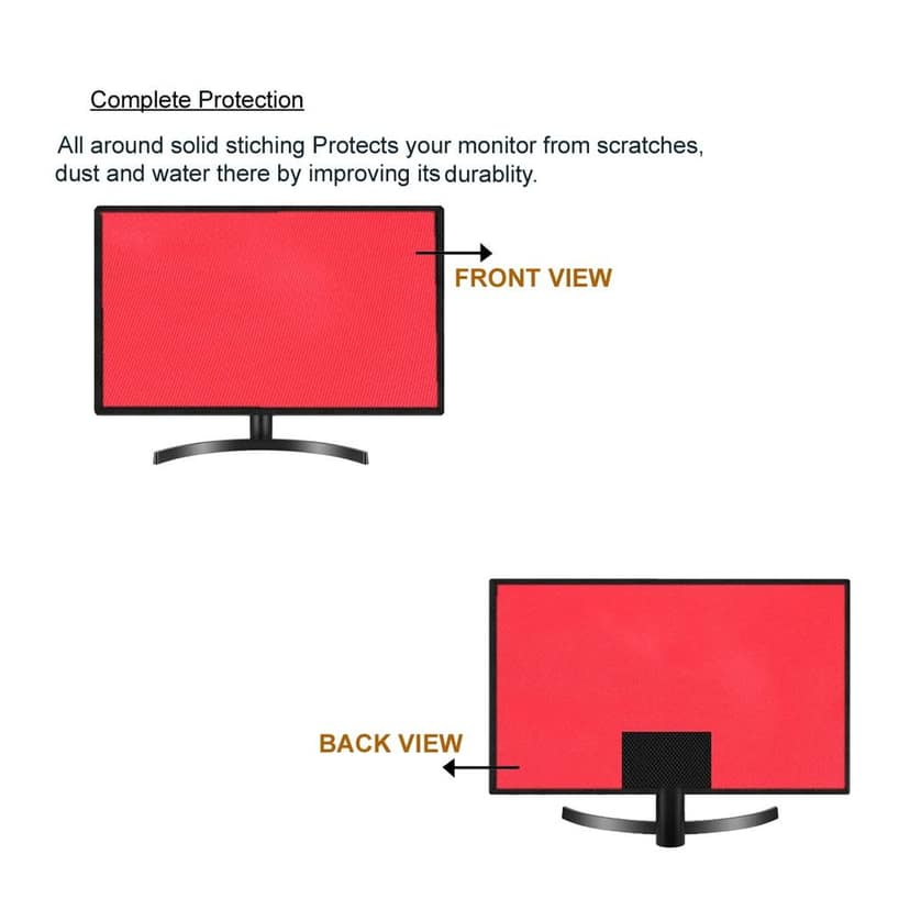 PalaP Super Premium Dust Proof Monitor Cover for LG 32 inches Monitor (RED) view 2