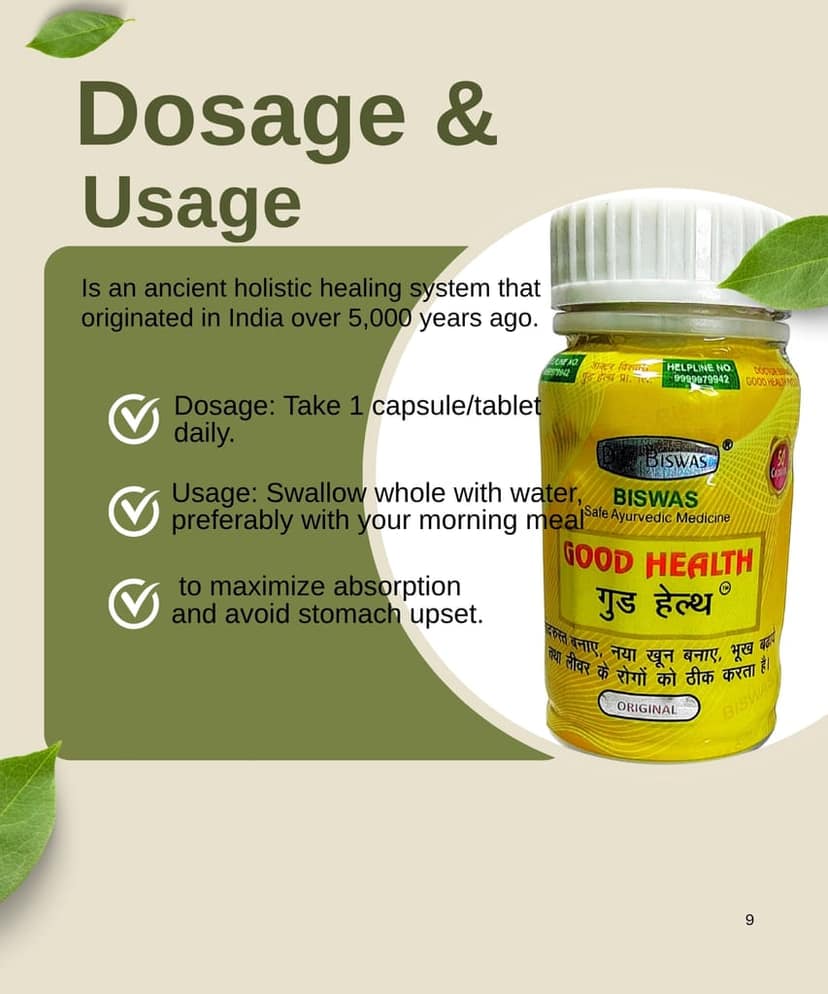 Good Health Ayurvedic Health & Energy Capsules (Pack of 1 - 50 Capsules) view 2