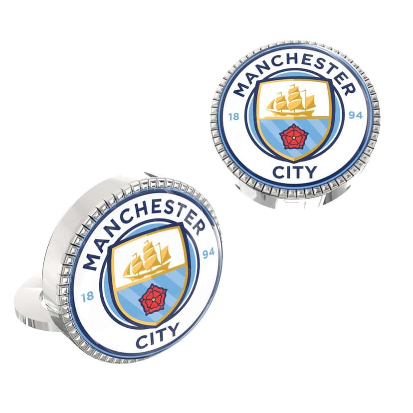 The Smart Buttons - Shirt Button Cover Cufflinks for Men - Manchester City Style view 2