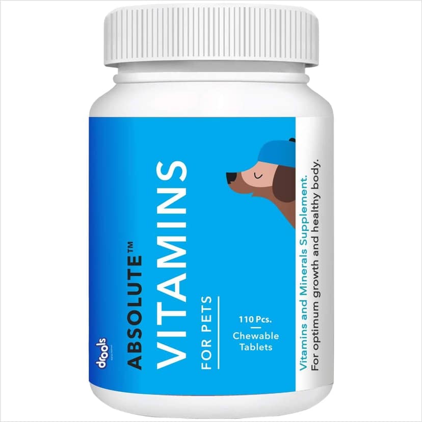 Drools Absolute Vitamin and Absolute Calcium Dog Supplement Tablets Combo Drools Absolute Vitamin and Absolute Calcium Dog Supplement Tablets Combo - 110pcs+50pcs view 2