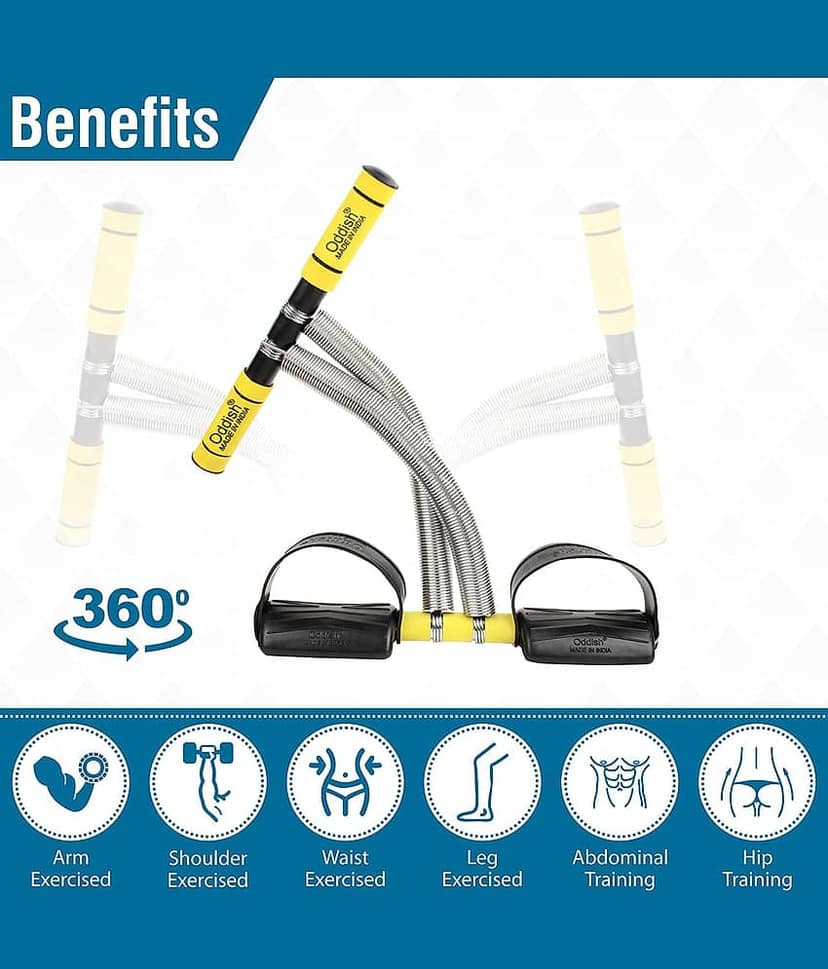 Oddish® Tummy Trimmer Double Spring 14 inches spring for Men & Women, Body tonner, Waist trimmer, Fat Buster, Abs Exercise & fitness Equipment, abdominal exercise for Home & Gym Use .✔SPING SIZE 14 INCH view 2