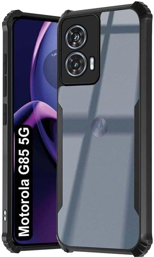 PLUGTECH Slim Shockproof Case | Matte Black Soft | Drop Protection | Precise Cutouts | Premium Mobile Cover for Moto G85