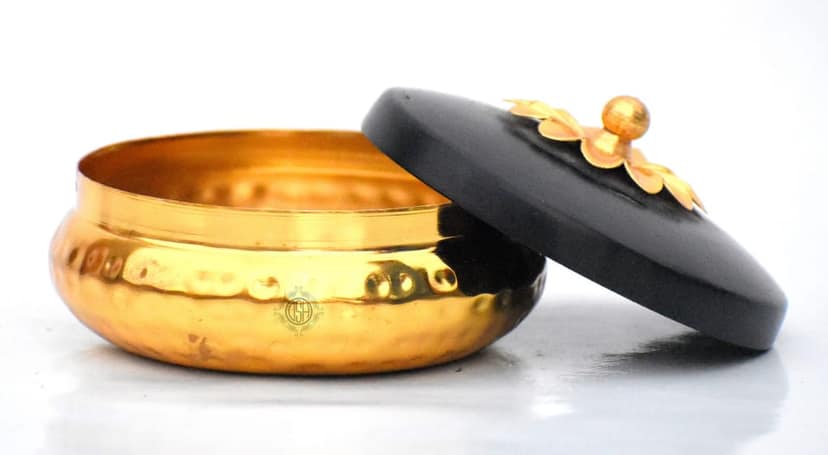 Dry Fruit Pot Multi Purpose Serving Bowls,for Dry Fruits,Chocolates,Snacks, Dessert Set of 2 (Handi Pot) view 2