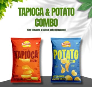 Favreats Tapioca & Potato Chips Combo (70g x 2)