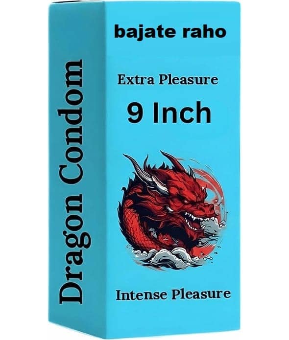 BAJATE RAHO 9 INCH Dragon Silicon Condom
