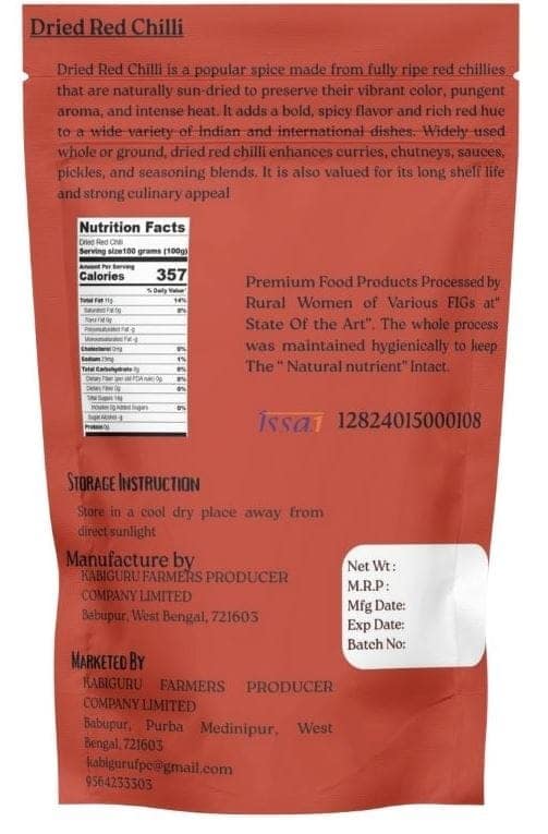 Kabiguru FPC Ltd. 100% Pure & Original Dry Red Chilli - Premium Quality view 2