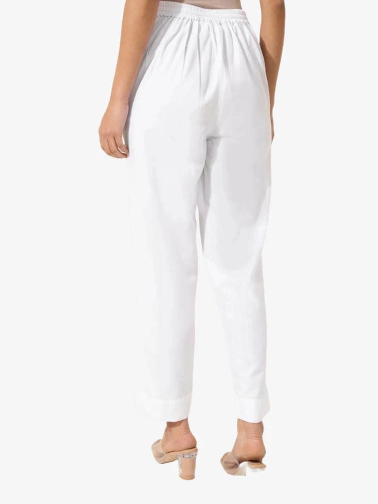 Women's Solid Cotton Trousers view 2