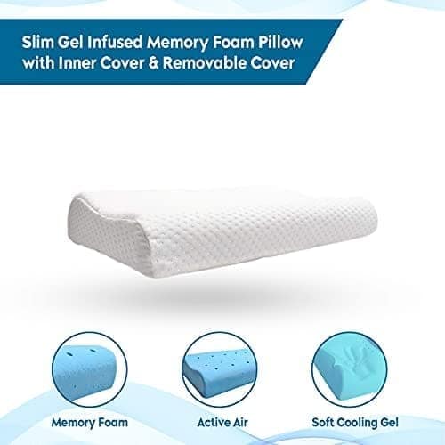 Sleepsia Ventilated Cervical Contour Memory Foam Pillow Pack of 1 for Neck Pain view 2