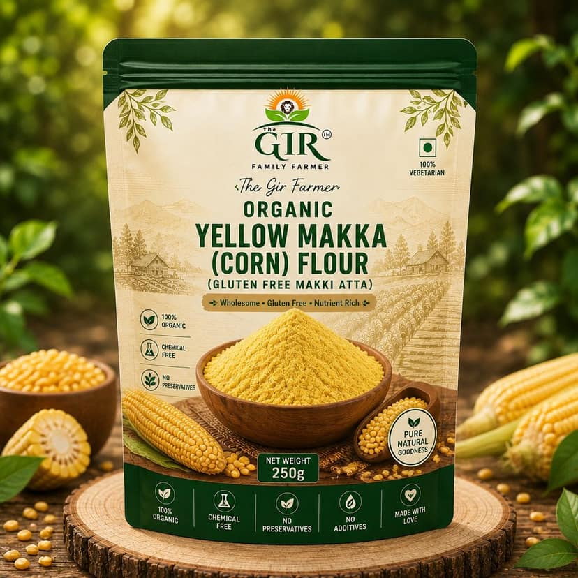 Organic Yellow Corn Flour | Gluten Free Makki Atta