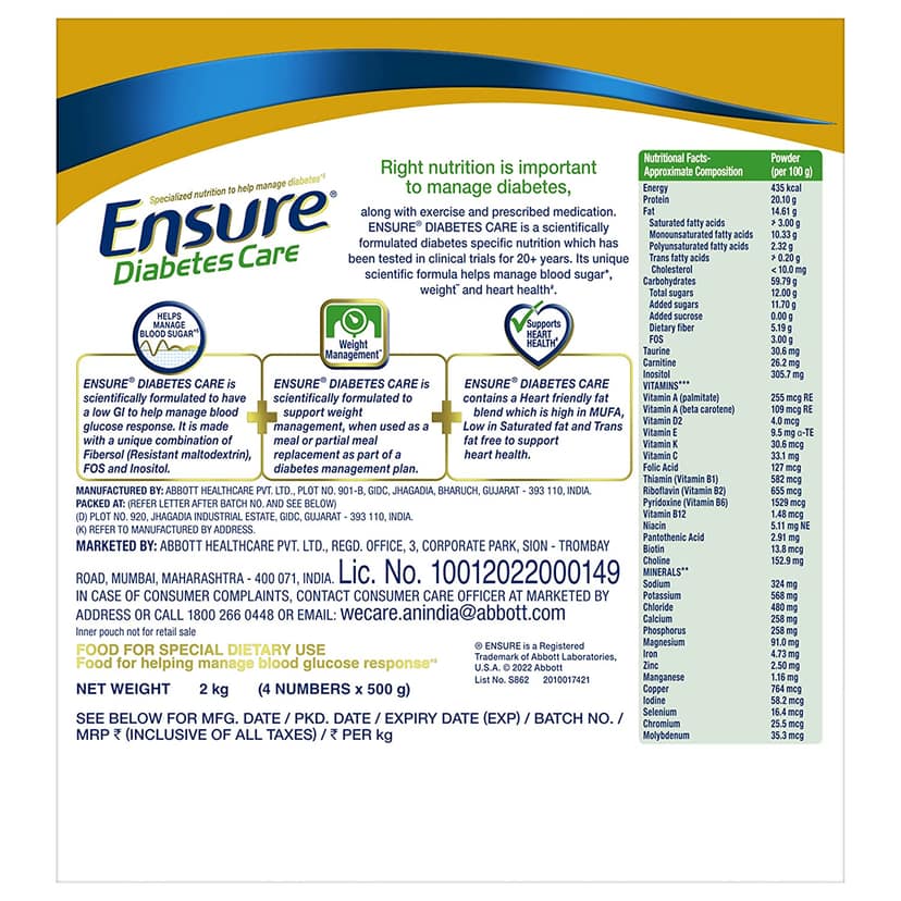 Ensure Diabetes Care Vanilla Delight Powder 1 Kg view 2