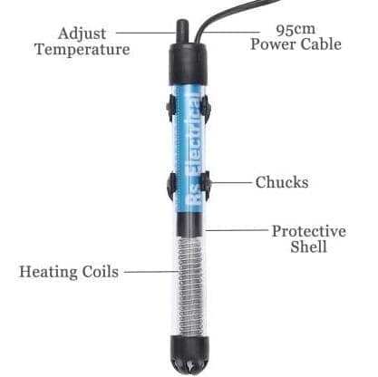RS ELECTRICAL 50W Submersible Aquarium Immersion Heater view 2