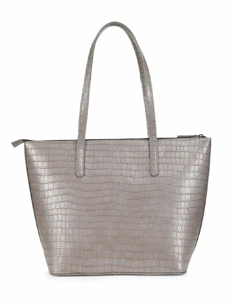 Lychee Bags Women Pu Finish Grey Tote Bag view 2