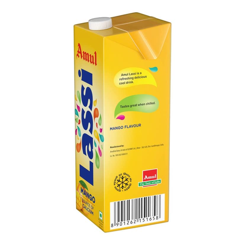 Amul Mango Lassi, 1L Tetra Pack view 2