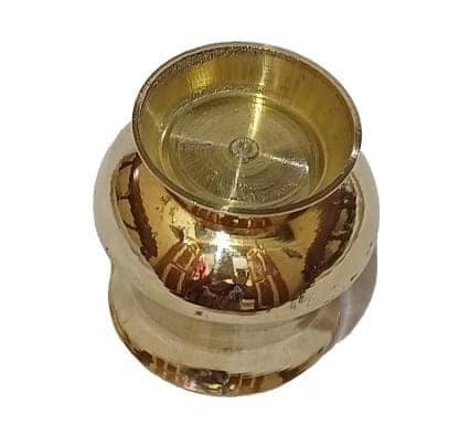 "Traditional Indian Brass Kindi Pot for Water" view 2
