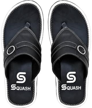 Squash - Black Men's Thong Flip Flop