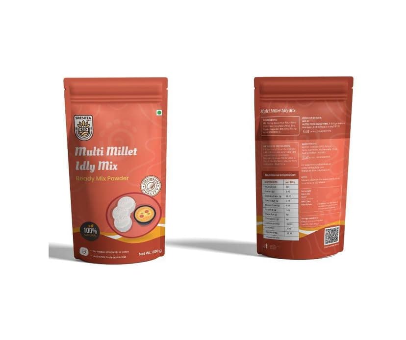 Sreshta Farms Multi Millet Idly Mix - 500g view 2