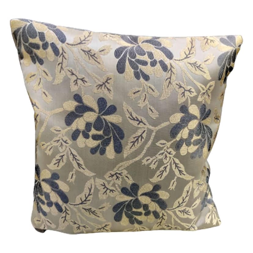 Grey Silver White Damask Self Design Floral Woven Square 5 Cushion Covers and 1 Table Runner Combo Luxury Modern Pillow Cover for Sofa Living Room |16X16 Inch Cushion Cover I12 X 59 Inch Table Runner view 2