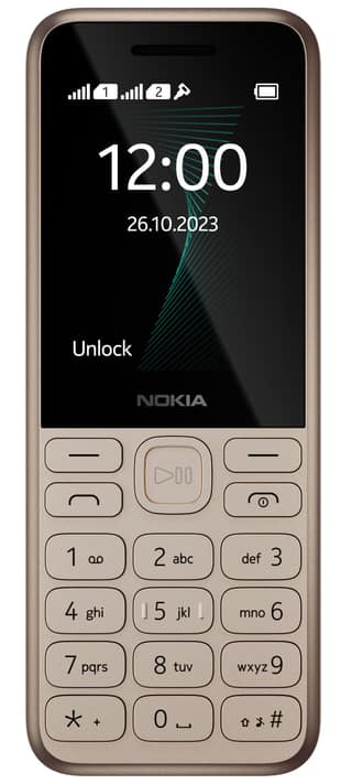 Nokia 130 Music | Built-in Powerful Loud Speaker with Music Player and Wireless FM Radio | Dedicated Music Buttons | Big 2.4 Display | 1 Month Standby Battery Life | Gold